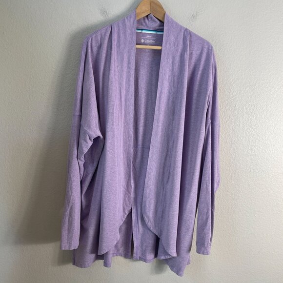 Coolibar Womens Plus 3X LumaLeo Sun Wrap UPF 50+ Organic Cotton Open Cardigan - Picture 7 of 10